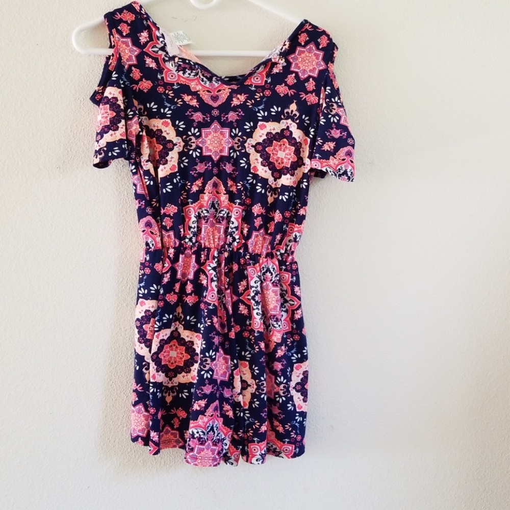 Multi Color Floral Romper - Picture 2 of 2